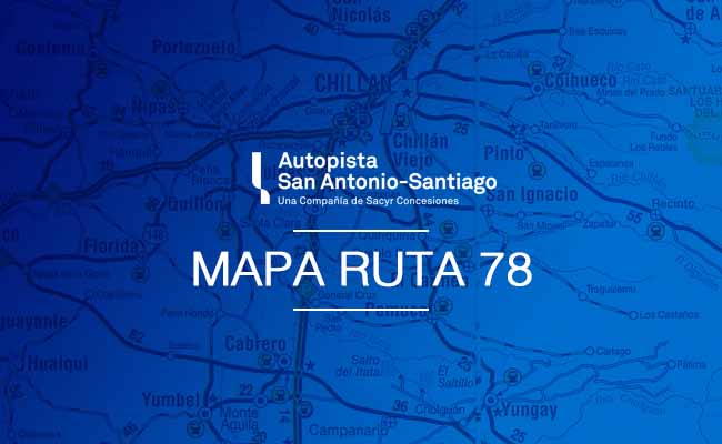 Mapa Ruta 78 - Autopista del Sol